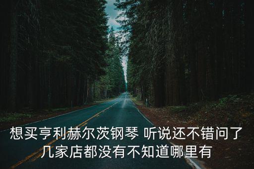 想買亨利赫爾茨鋼琴 聽說還不錯問了幾家店都沒有不知道哪里有