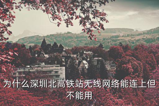 為什么深圳北高鐵站無線網絡能連上但不能用