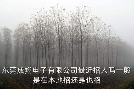 東莞成翔電子有限公司最近招人嗎一般是在本地招還是也招