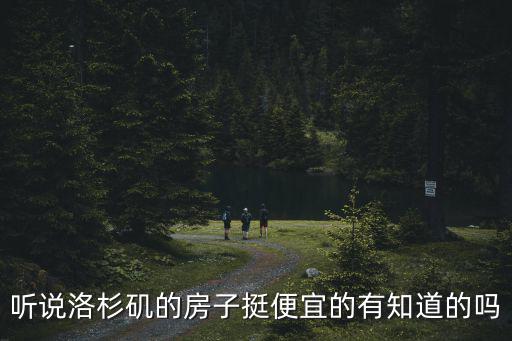 聽說洛杉磯的房子挺便宜的有知道的嗎