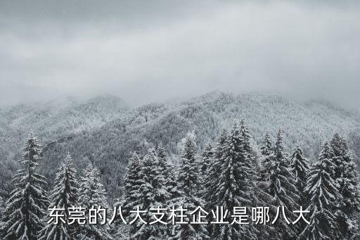 東莞的八大支柱企業是哪八大