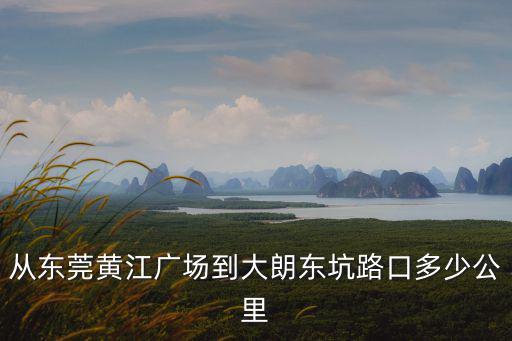 從東莞黃江廣場(chǎng)到大朗東坑路口多少公里