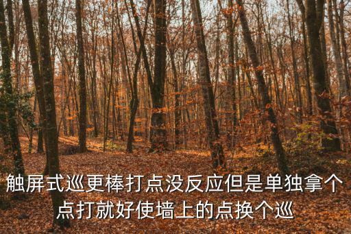 觸屏式巡更棒打點沒反應但是單獨拿個點打就好使墻上的點換個巡