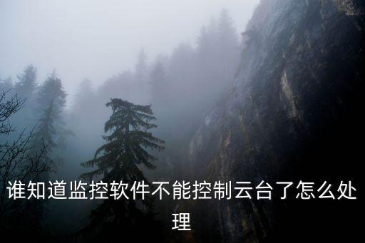 誰知道監(jiān)控軟件不能控制云臺(tái)了怎么處理
