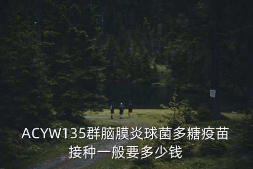 ACYW135群腦膜炎球菌多糖疫苗接種一般要多少錢