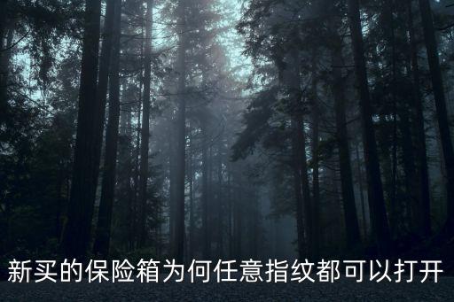 新買的保險箱為何任意指紋都可以打開