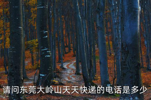請(qǐng)問(wèn)東莞大嶺山天天快遞的電話是多少