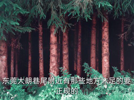 東莞大朗巷尾附近有那些地方沐足的要正規的