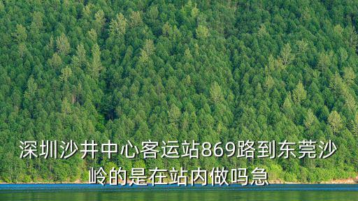 深圳沙井中心客運(yùn)站869路到東莞沙嶺的是在站內(nèi)做嗎急