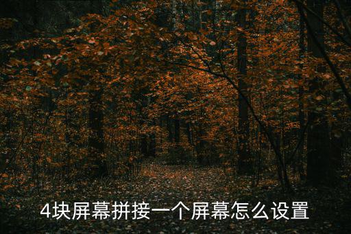 4塊屏幕拼接一個屏幕怎么設置
