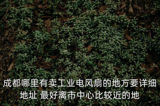 成都市哪里有掛壁式風扇，成都哪里有賣工業電風扇的地方要詳細地址 最好離市中心比較近的地