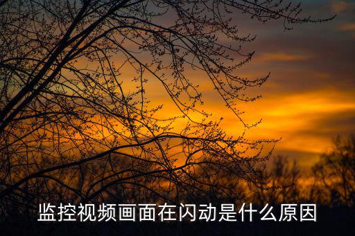 監(jiān)控視頻畫面在閃動是什么原因