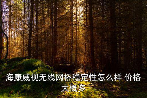 海康威視無線網橋穩定性怎么樣 價格大概多