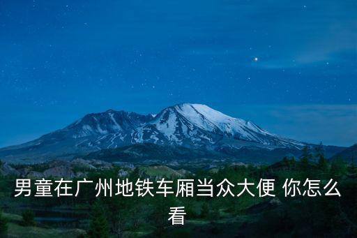 男童在廣州地鐵車廂當眾大便 你怎么看