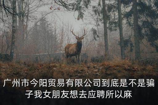 廣州市今陽貿易有限公司到底是不是騙子我女朋友想去應聘所以麻