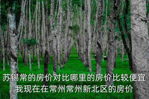 蘇錫常的房價對比哪里的房價比較便宜我現在在常州常州新北區的房價