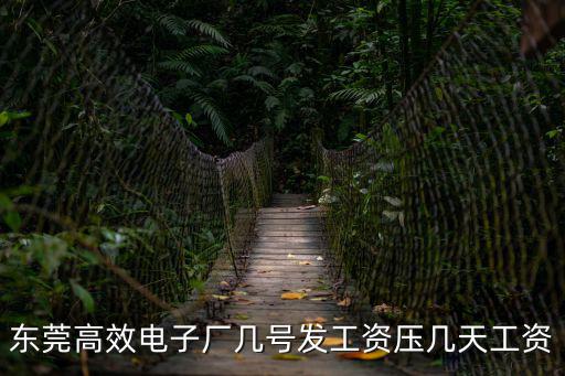 東莞高效電子廠幾號發工資壓幾天工資