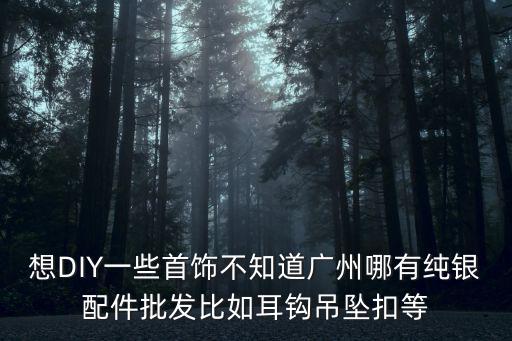 想DIY一些首飾不知道廣州哪有純銀配件批發(fā)比如耳鉤吊墜扣等