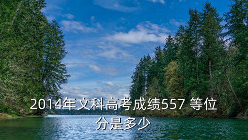 2014年文科高考成績557 等位分是多少