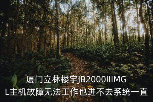 廈門立林樓宇JB2000IIIMGL主機故障無法工作也進不去系統一直