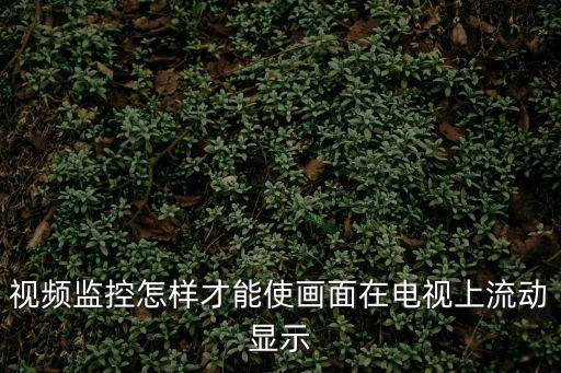 視頻監控怎樣才能使畫面在電視上流動顯示