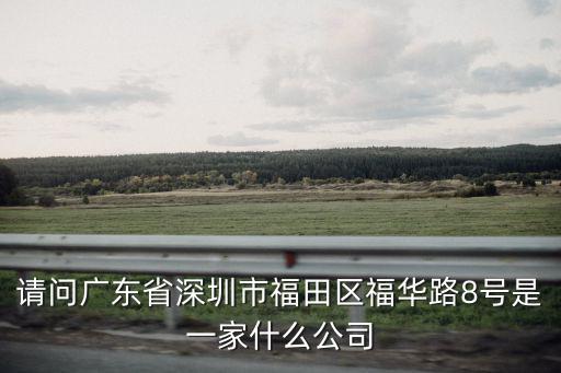 請(qǐng)問廣東省深圳市福田區(qū)福華路8號(hào)是一家什么公司