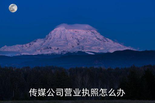 傳媒公司營業執照怎么辦
