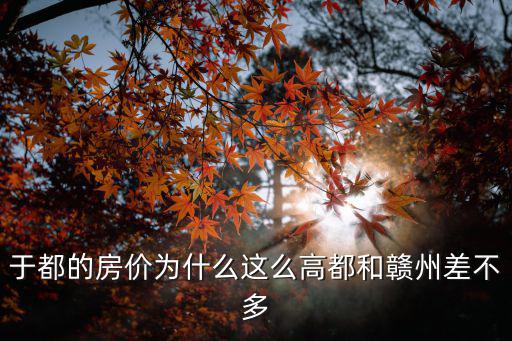 于都的房價為什么這么高都和贛州差不多