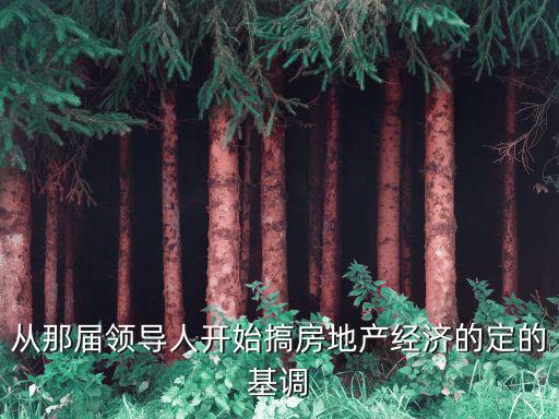 房價抬高怪哪個主席，從那屆領導人開始搞房地產經濟的定的基調