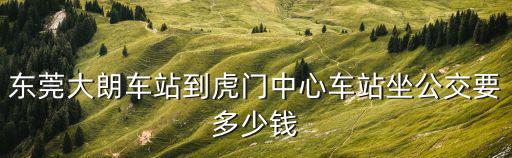 東莞大朗車站到虎門中心車站坐公交要多少錢