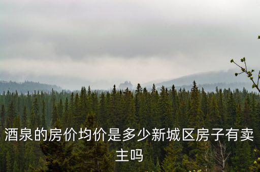 酒泉的房價均價是多少新城區房子有賣主嗎