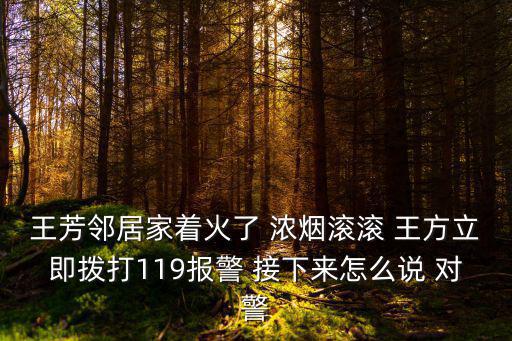 王芳鄰居家著火了 濃煙滾滾 王方立即撥打119報警 接下來怎么說 對警