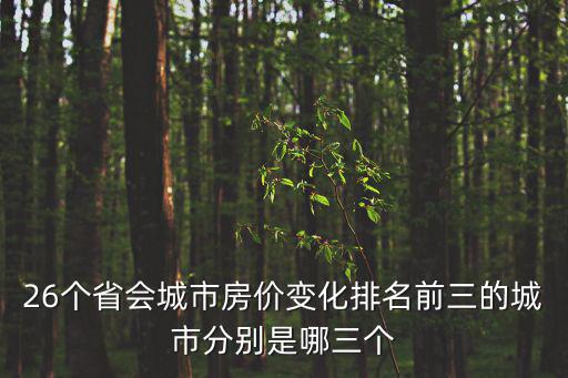 26個省會城市房價變化排名前三的城市分別是哪三個