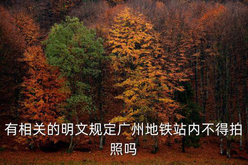 有相關的明文規(guī)定廣州地鐵站內不得拍照嗎