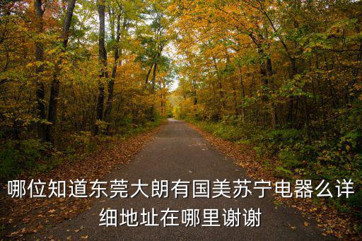 哪位知道東莞大朗有國美蘇寧電器么詳細地址在哪里謝謝