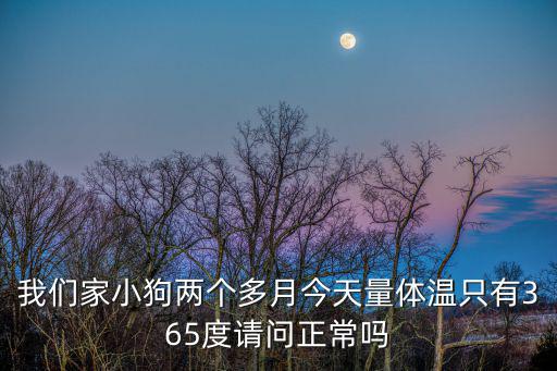 我們家小狗兩個(gè)多月今天量體溫只有365度請(qǐng)問(wèn)正常嗎