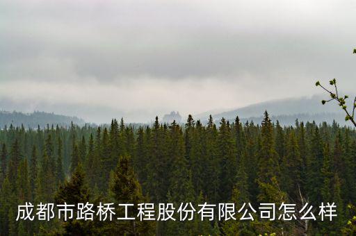 成都市路橋設(shè)計(jì)，成都市路橋工程股份有限公司怎么樣