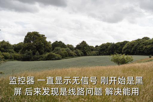 監控器 一直顯示無信號 剛開始是黑屏 后來發現是線路問題 解決能用