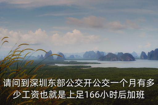 請問到深圳東部公交開公交一個月有多少工資也就是上足166小時后加班
