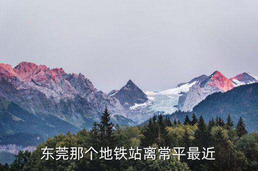 東莞那個地鐵站離常平最近