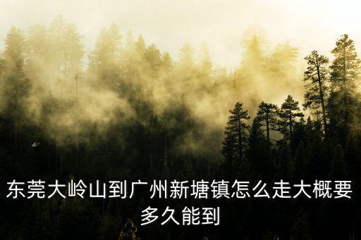 東莞大嶺山到廣州新塘鎮(zhèn)怎么走大概要多久能到