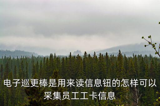 巡更棒怎么讀取巡更點(diǎn)，電子巡更棒是用來讀信息鈕的怎樣可以采集員工工卡信息