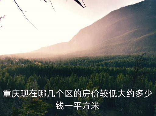 重慶現在哪幾個區的房價較低大約多少錢一平方米