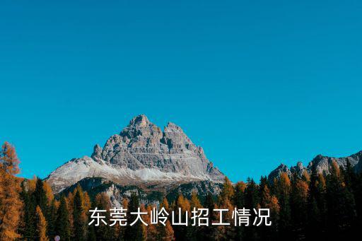 東莞大嶺山招工情況
