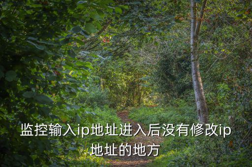監(jiān)控輸入ip地址進入后沒有修改ip地址的地方