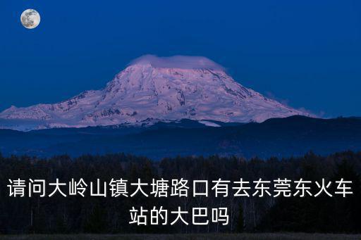 請問大嶺山鎮(zhèn)大塘路口有去東莞東火車站的大巴嗎