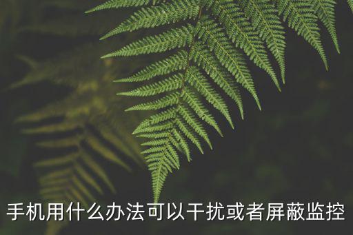 監控怎么裝不干擾，手機用什么辦法可以干擾或者屏蔽監控