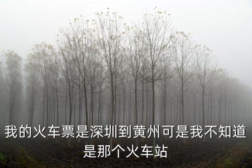 我的火車票是深圳到黃州可是我不知道是那個(gè)火車站