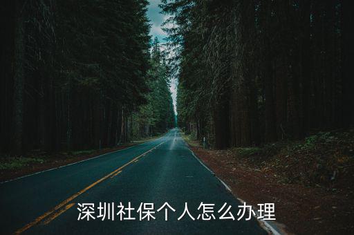 深圳社保個人怎么辦理