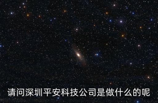 請(qǐng)問(wèn)深圳平安科技公司是做什么的呢